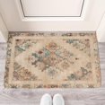 thumbnail image 2 of Boho Light Brown Vintage Country Patterned Carpet Welcome Door Mat Decorative Doormat Farmhouse Low-Profile Floor Rug Switch Mat for Home Indoor Outdoor Decorations 17 X 30 Inch, 2 of 6