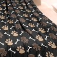 thumbnail image 3 of Paw Prints and Bones Blanket,Comfortable Soft Flannel Throw Blanket,All Season,Warm Lightweight Blankets for Sofa Bed Couch Living Room Chair,40"x50"(100x130cm), 3 of 4
