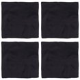 thumbnail image 2 of 12 Pcs Serviette en Tissu Couleur Unie Style Simple Nappe Napperon pour Maison Restaurant Hôtel (Noir), 2 of 7
