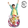 thumbnail image 3 of Fruits Storage Toy Bag Chair, Fruit Art Pattern with Brushstrokes Continuing Organic Elements, Stuffed Animal Organizer Washable Bag, Small Size, Magenta Purple and White, by Ambesonne, 3 of 3