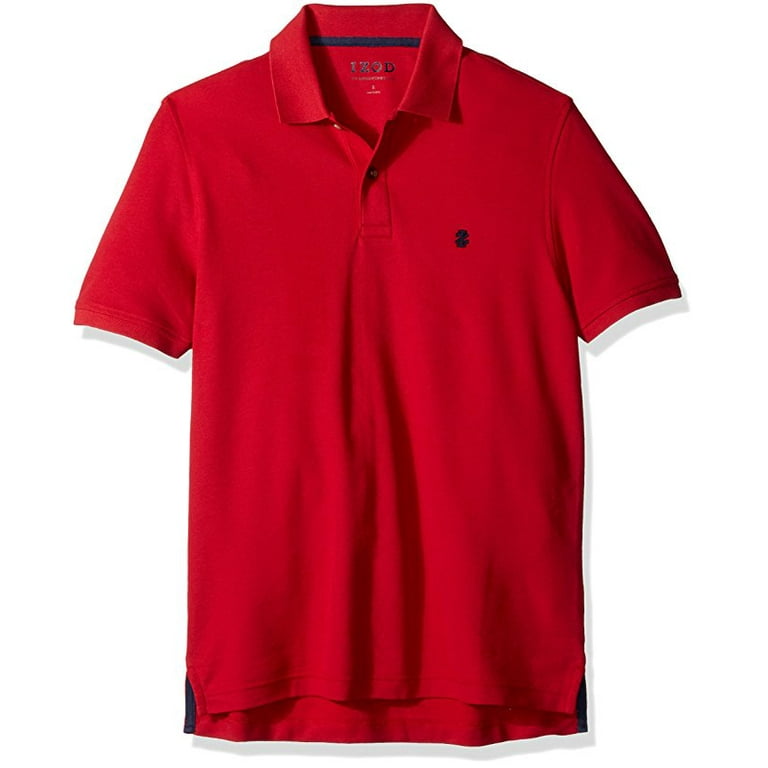 IZOD Men s Advantage Performance Solid Polo Red Walmart