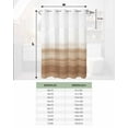 thumbnail image 7 of No Hook Shower Curtains, Brown White Ombre Long Bathtub Curtains with Snap in Liner, Vintage Farmhouse Abstract Striped Waterproof Washable Fabric Bathroom Shower Curtain Sets, 72" x 84", 7 of 7