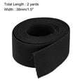 thumbnail image 2 of Uxcell Twill Elastic Band Double-Side Flat Elastic Ribbon Cords for Sewing Waistband Black 2 Yard, 2 of 6