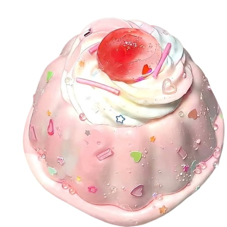 Realistic Strawberry Cream Cake Toys For Stress Giant Cake Tool Sensory Cake Squishy Tool for Adult Stress Relief Slow Rising Silicone Cake for Anxiety Desk Decor Adult Gift B