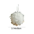 thumbnail image 3 of Colgante de Bola Navideña de Espuma Blanca | 7 Cm | Material de Espuma Seguro | Decoración Navideña para El Árbol, 3 of 6