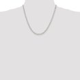 thumbnail image 3 of Diamond2Deal 925 Sterling Silver 4 mm Diamond-cut Rolo Chain Necklace for Women 20", 3 of 5