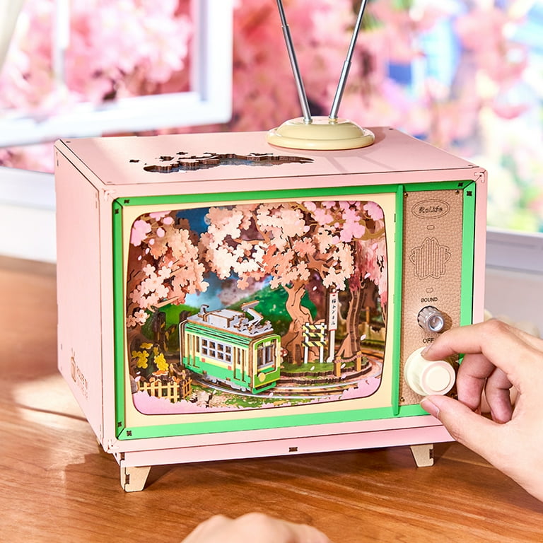 Rolife DIY Music Box, 3D Wooden Puzzle Sakura Dreamy Tour Model