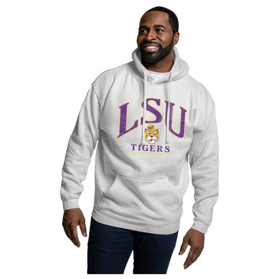 Men's League Collegiate Wear Heather Gray LSU Tigers Essentials 2.0 Fleece Pullover Hoodie