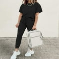 thumbnail image 4 of AMERTEER Women’s Two Piece Outfit Short Sleeve Pullover With Drawstring Long Pants Tracksuit Jogger Set, 4 of 6