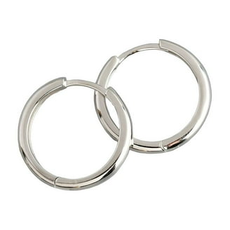 Silvora Men Black Punk Earrings Cone Drops Cool Hoop Earrings 925