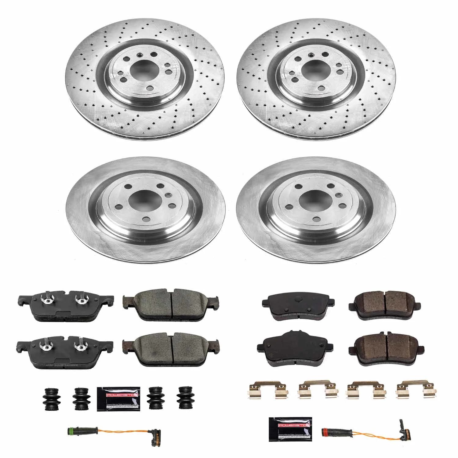 PowerStop Front and Rear Stock Replacement Brake Pad and Rotor Kit Fits: MERCEDES-BENZ Select Models KOE8191