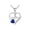 F, variant on FENGGHAO Mothers Day Heart Pendant Necklace Silver Tone Birthstone Style Open Heart Design Hypoallergenic Alloy Jewelry Gift for Mom