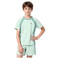 thumbnail image 3 of Rhythmode Girls Boys Two Piece Quick Dry Athletic Set Short Sleeve Crew Neck Shirt Shorts Kids Workout Activewear Outfit, 3 of 9