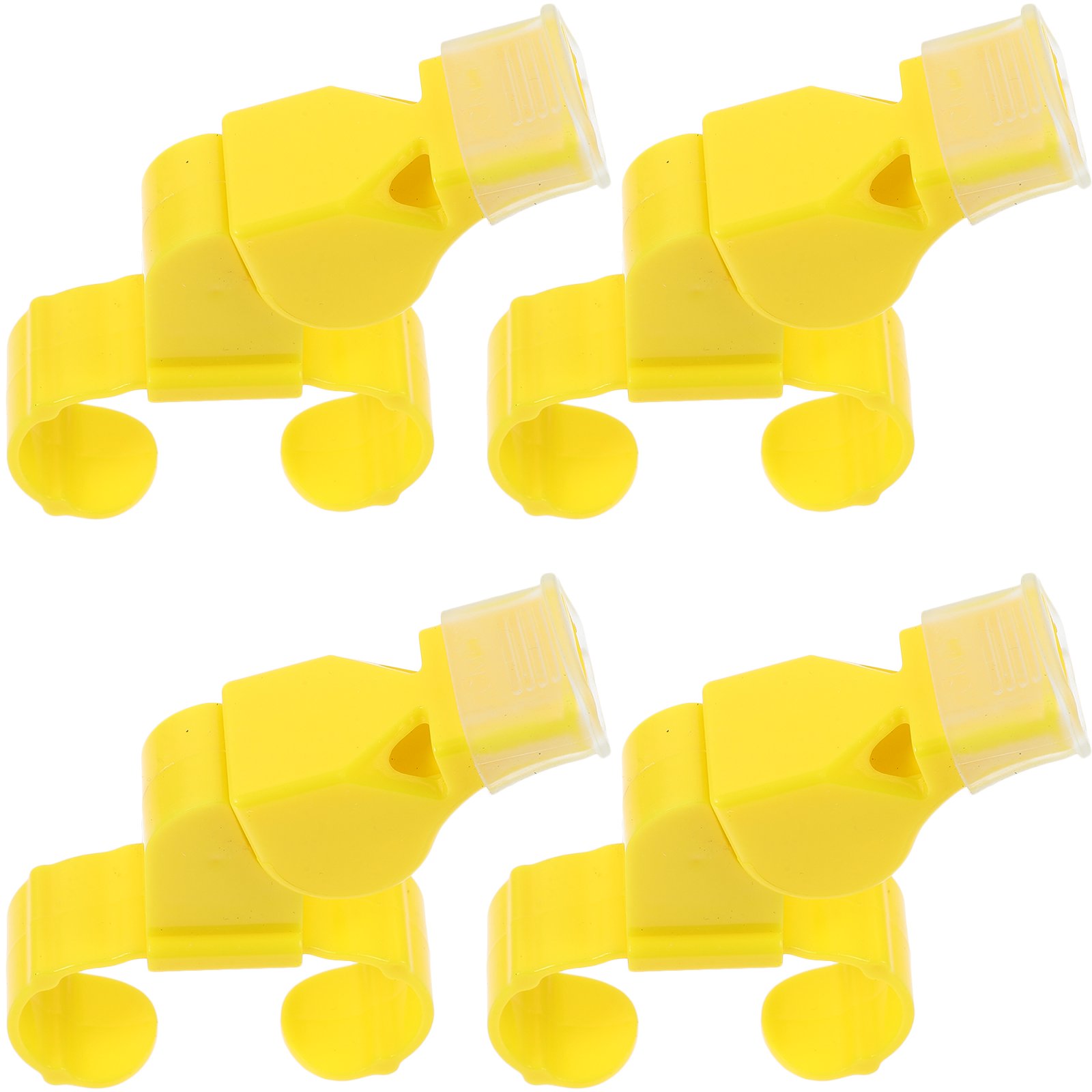 TEHAUX Durable Loud ABS Whistle for Coaches Referees and Teachers Yellow 4Pcs