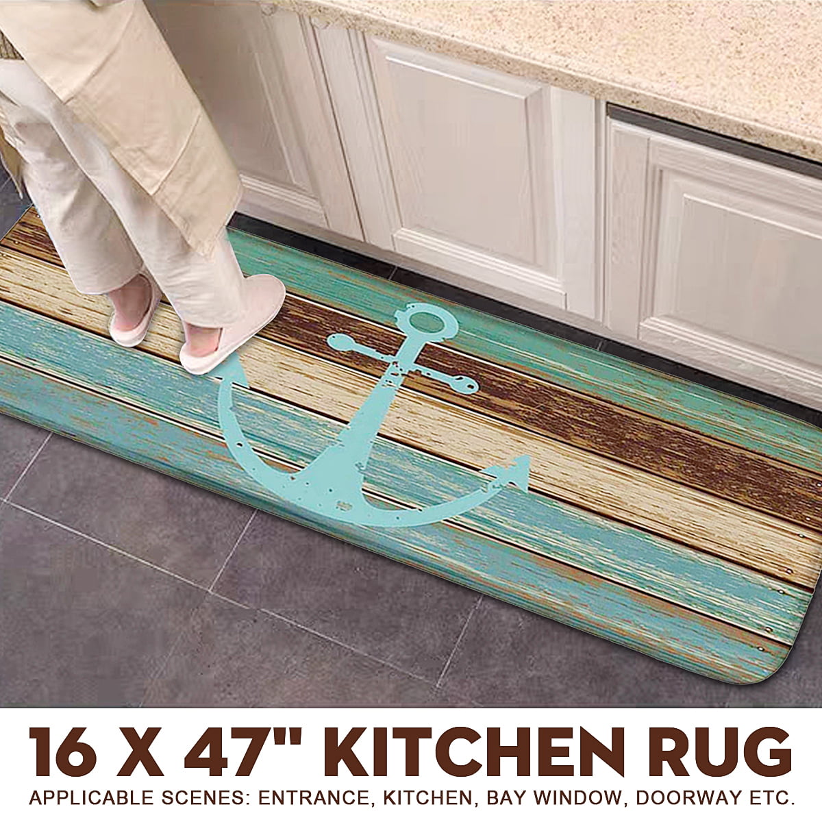 Non Slip Door Mats Long Hallway Runner Rugs Bedroom Carpet Kitchen Floor Mat 
