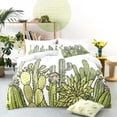 thumbnail image 2 of Sistema del lecho, calidad superior de la cubierta del edredón de la funda de almohada del edredón de la impresión del cactus de la moda, 2 of 8