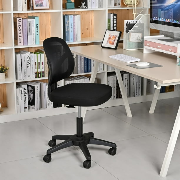 Low Back Home Office Task Chair Adjustable Height Armless Executive Computer Desk Chair with Swivel Casters Walmart