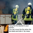 thumbnail image 2 of Fire Blanket For Home XL- 59 x 59 Fire Blankets Emergency For People Fire Retardant Blanket Fire Shelter Large Suppression Fiberglass Kitchen Home Restaurant House Fire Proof Survival Safety Reusable, 2 of 9