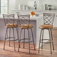 thumbnail image 3 of Simple Living Alyssa Adjustable Height Swivel Stools, Silver (Set of 3), 3 of 5