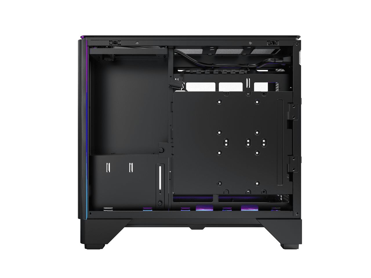 MONTECH KING 15 PRO KING15PB Micro-ATX PC Case, Curved Panoramic Glass, Chimney Airflow, 360mm Radiator Support, Compact Build for High-Performance Systems, 4 ARGB PWM Fan Pre-Installed, Black