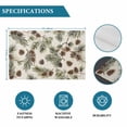 thumbnail image 6 of Sage Green Christmas Placemats Set of 8, Rustic Pine Cones Xmas Botanical Placemats for Dining Table, Place Mats for Kitchen Tabletop, Waterproof Wipeable Dining Table Mats Set, 6 of 9