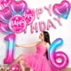 thumbnail image 5 of Globo con el número 10 de Florisland Rumi, cumpleaños, primera fiesta, 1 m, 5 of 6