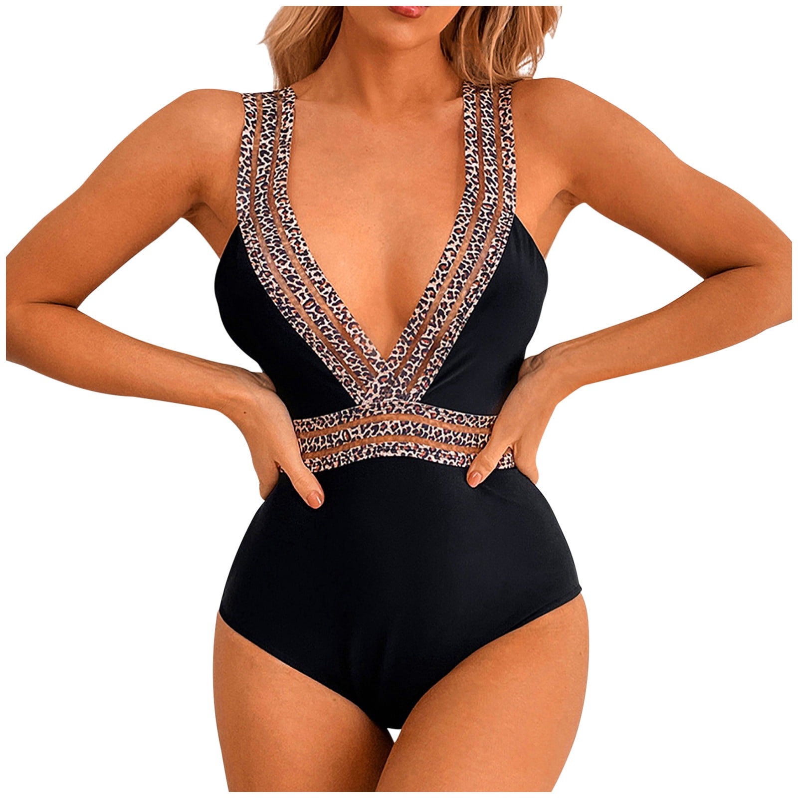 orange leopard bathing suit
