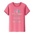 thumbnail image 3 of Mujeres Manga Corta de Verano Tops Pascua Impresa Cuello Redondo, Blusa de Moda Casual para la Primavera, 3 of 5