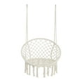 thumbnail image 2 of Attractive Swing Chair Fine Workmanship Cotton Rope Stable Decorative Hanging Hammock for Home-White, 2 of 8