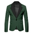 thumbnail image 5 of oqasdz Suit Jacket for Men Tailored Collar Slim Fit Comfortable for Business Party Wedding Evening Casual Stylish Coat Top,Size L, 5 of 6