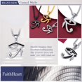 thumbnail image 4 of FaithHeart Ancient Egyptian Eye of Horus Necklace Stainless Steel Amulet Talisman Pendant Jewelry Gift for Dad Grandpa Fathers Day Birthday Christmas, 4 of 10