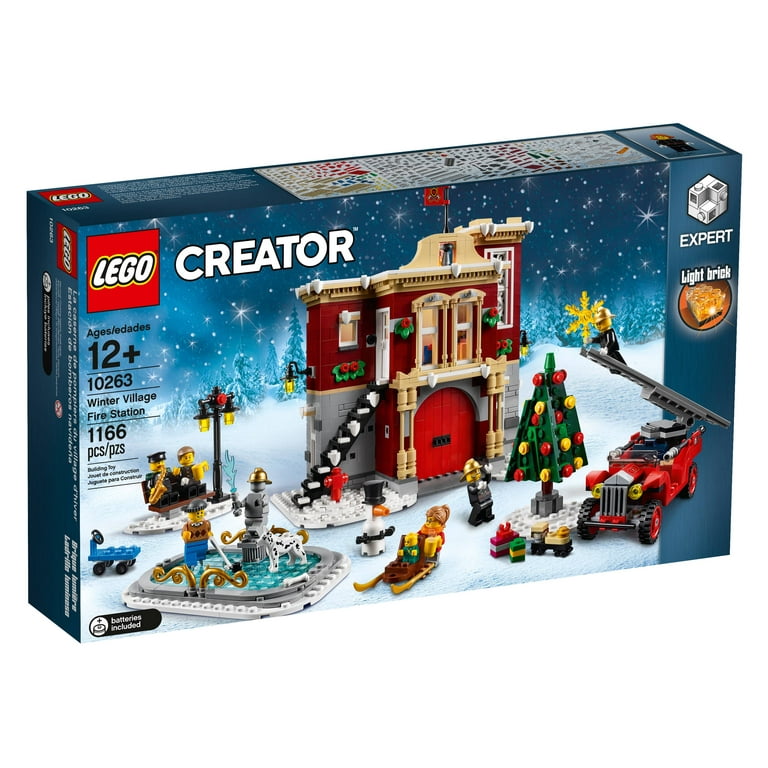 skyde Squeak Undtagelse LEGO Creator Expert Winter Village Fire Station 10263 Building Set -  Walmart.com