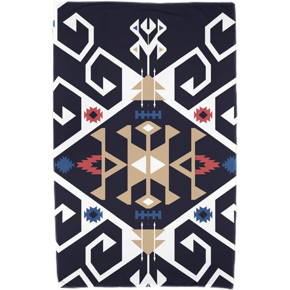 Simply Daisy 30" x 60" Jodhpur Medallion Geometric Print Beach Towel