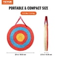 thumbnail image 2 of VEVOR Archery Target, 3 Layers 20" Arrow Target, Traditional Solid Straw Round Archery Target Shooting Bow, Hand-Made Arrows Target, Coloured Rope Target, Backyard Outdoor Hunting Shooting Practice, 2 of 9