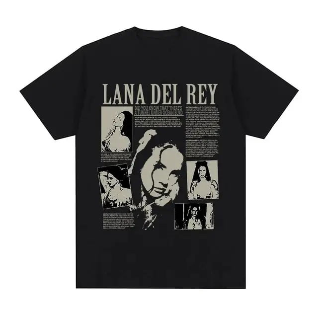 Lana Del Rey Short Sleeve Pattern T-Shirt Fashion Breathable Cotton T-Shirt--Youyoupin