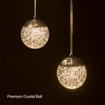 thumbnail image 5 of Modern Pendant Lights, 5-Light LED Chandeliers, Contemporary Crystal Globe Pendant Light Fixtures for Living Room, Bedroom, Kitchen Island and Entryway, 5 of 6
