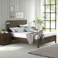 thumbnail image 2 of 3-Piece Bedroom Set, Full Size Bed Frame with 2-Drawer Nightstands Set of 2, Full Platform Bed with Wooden Headboard and Two Storage Nightstands for Hotel Apartment Bedroom, Espresso, 2 of 7