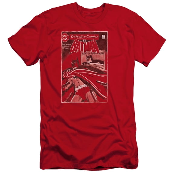 Batman Doa Cover Premium Canvas T-Shirt Adult Slim Fit 30/1-Red