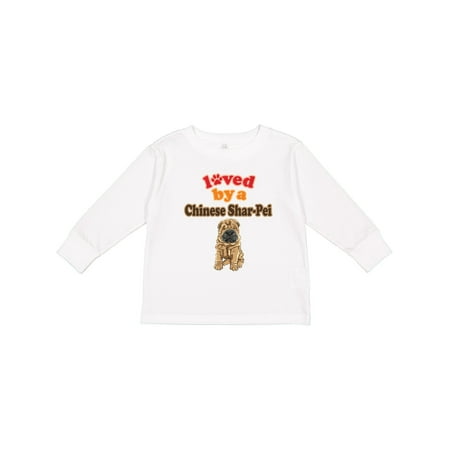 

Inktastic Chinese Shar Pei Dog Lover Gift Toddler Boy or Toddler Girl Long Sleeve T-Shirt