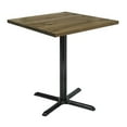 thumbnail image 6 of KFI Studios Urban Loft 2.5' Square Dining Table, Barnwood, 6 of 7