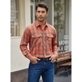 thumbnail image 6 of sogami Long Sleeve Plaid Buffalo Shirts for Men Casual Button Up Shirt, 6 of 8