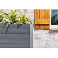 thumbnail image 3 of Vita Urbana 16"x59"x33" Vinyl Large Parklette Planter, Slate Gray, VT17613, 3 of 8