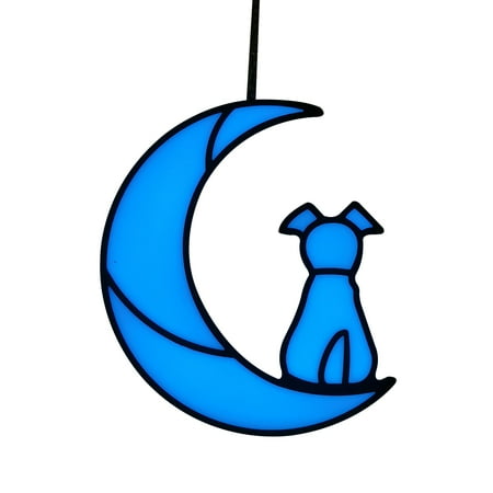 

Dog Window Hanging Ornaments Crafts Pendants Luminous DIY Creative Iron Multicolor Decorations