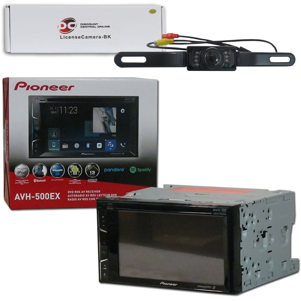 Pioneer AVH-500EX Double DIN 2DIN 6.2 Touchscreen Car stereo MP3 CD DVD player AppRadio Bluetooth USB with DiscountCentralOnline HL09 Waterproof Nightvision back-up camera