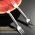 thumbnail image 4 of Gallickan Watermelon Cutter, 2-in-1 Watermelon Fork Slicers, Stainless Steel Watermelon Cutting Tools, Fruit Forks Slicers for Family Parties Camping, B, 4 of 7