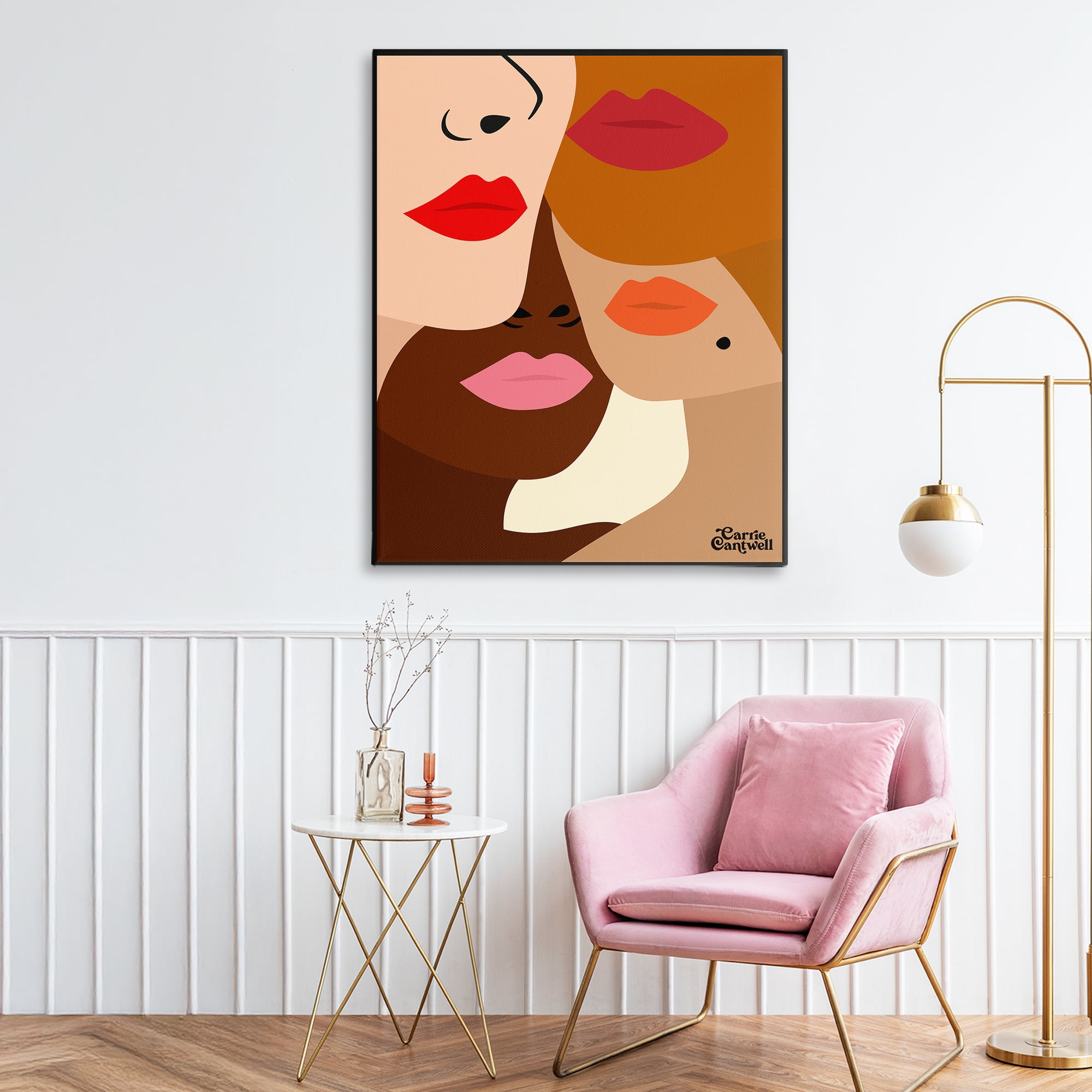 Many Faces of Women Canvas Wall Art, design by Carrie Cantwell