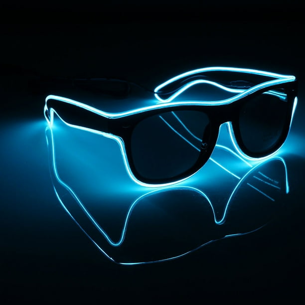 Trayknick LED EL Wire Glasses Light Up Glow Sunglasses Eyewear