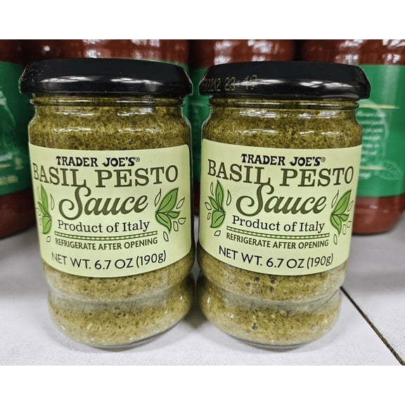Trader Joe’s Basil Pesto Sauce 6.7oz 190g (2 Jars)