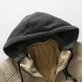 thumbnail image 3 of SWSMCLT Men's Faux Leather Jacket Fall Winter Warm Hooded Bomber Jackets Fall Biker Outerwear Full Zip Jackets & Coats Thermal Sherpa Fleece Lined Slim Fit White Small, 3 of 5