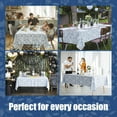 thumbnail image 7 of Exquisite Plastic Tablecloths White & Blue Botanical Floral Design 54x108 in 2 Count, 7 of 7